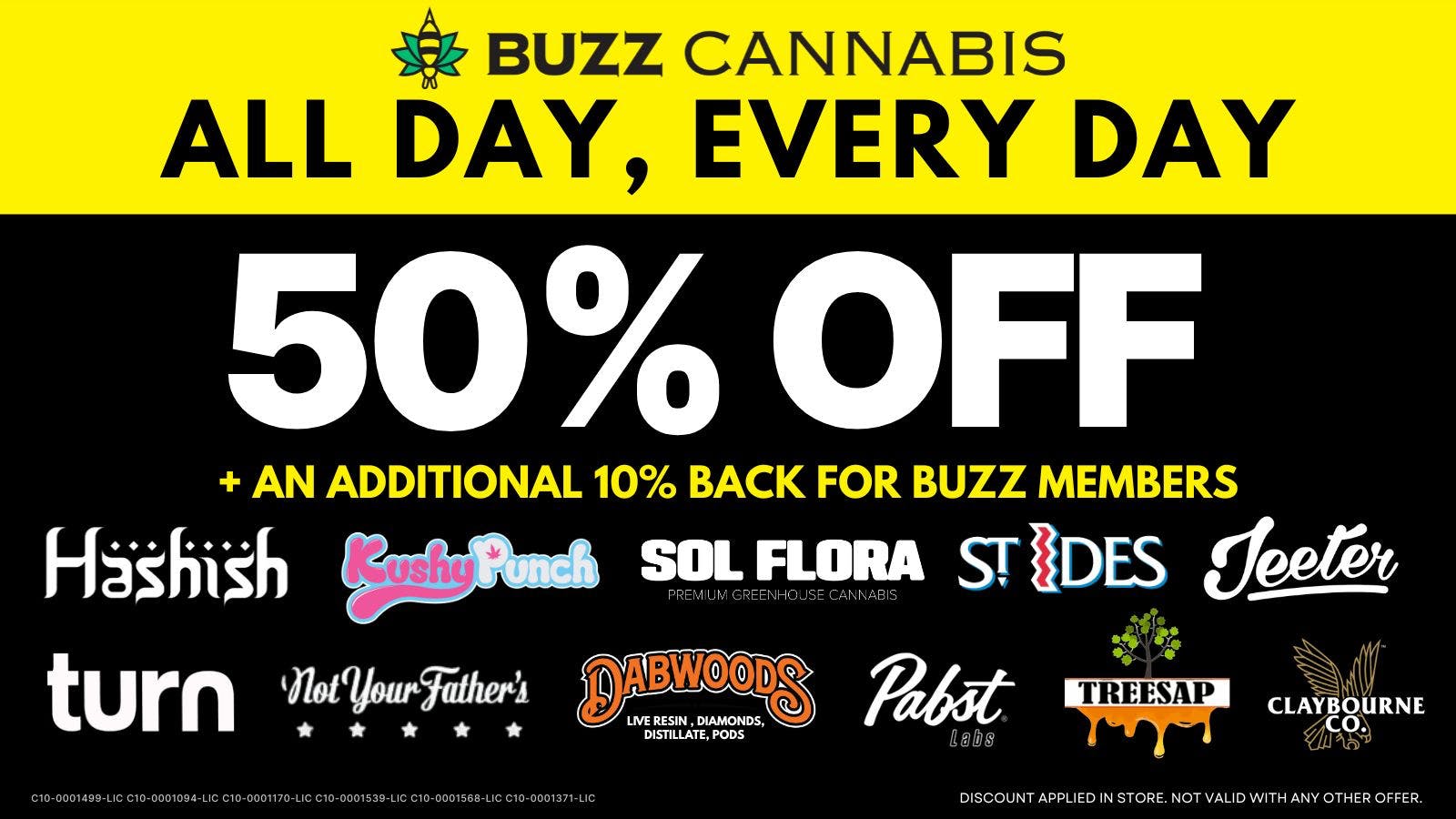 Buzz Cannabis - National City 50% OFF Deals at BUZZ