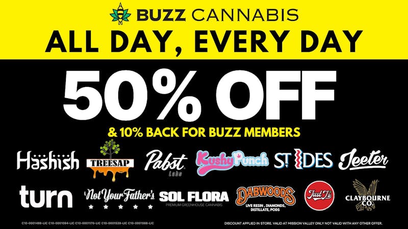 Buzz - Mission Valley 50% OFF Deals at BUZZ Mission Valley