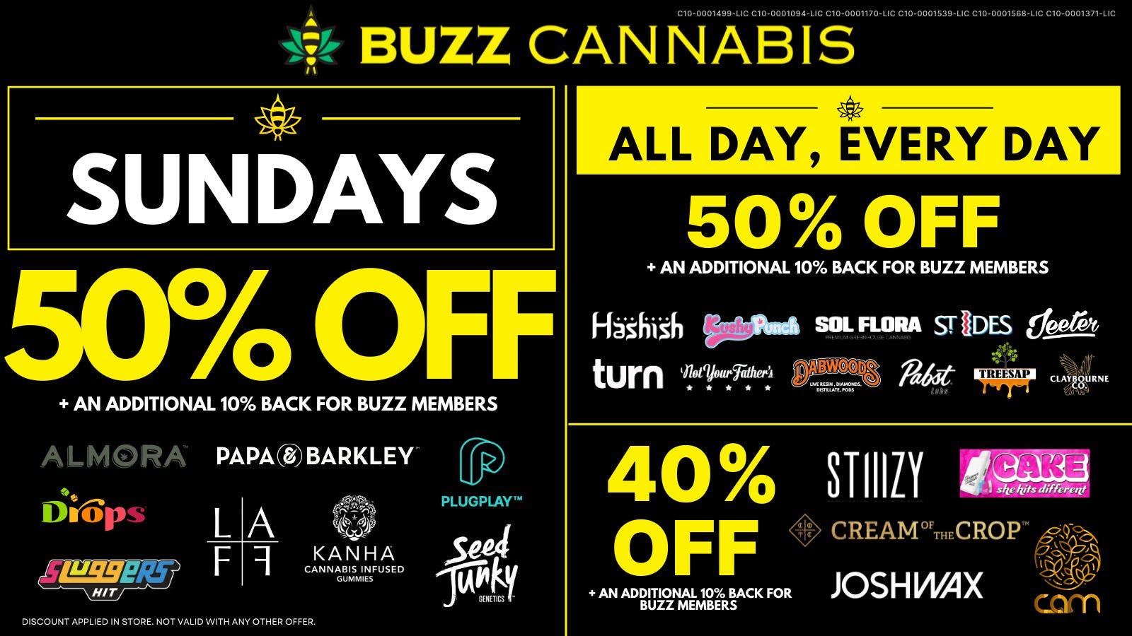 Buzz Cannabis - National City Sunday Deals at BUZZ