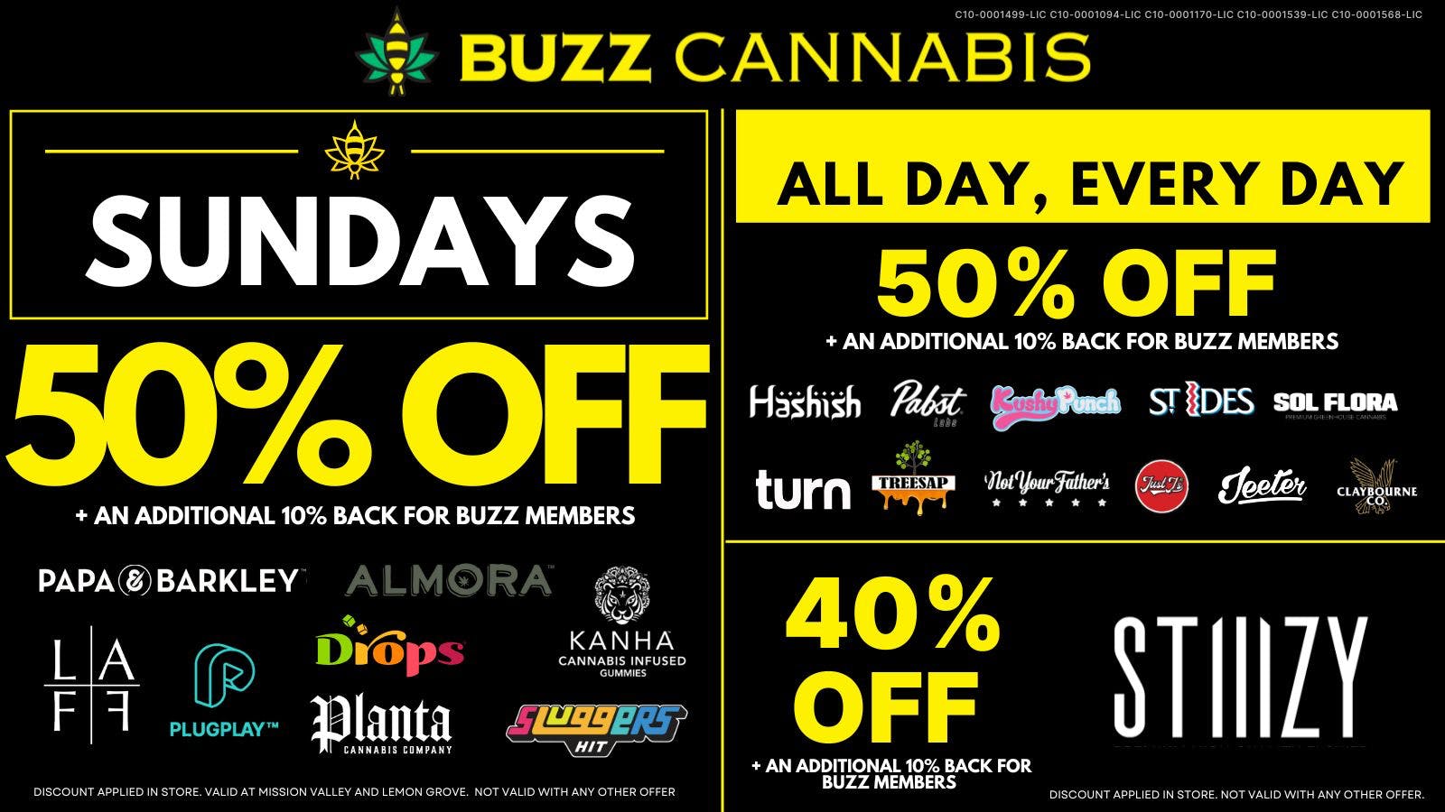 Buzz - La Mesa Sunday Deals at BUZZ