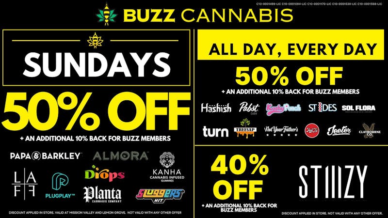 Buzz - La Mesa Sunday Deals at BUZZ