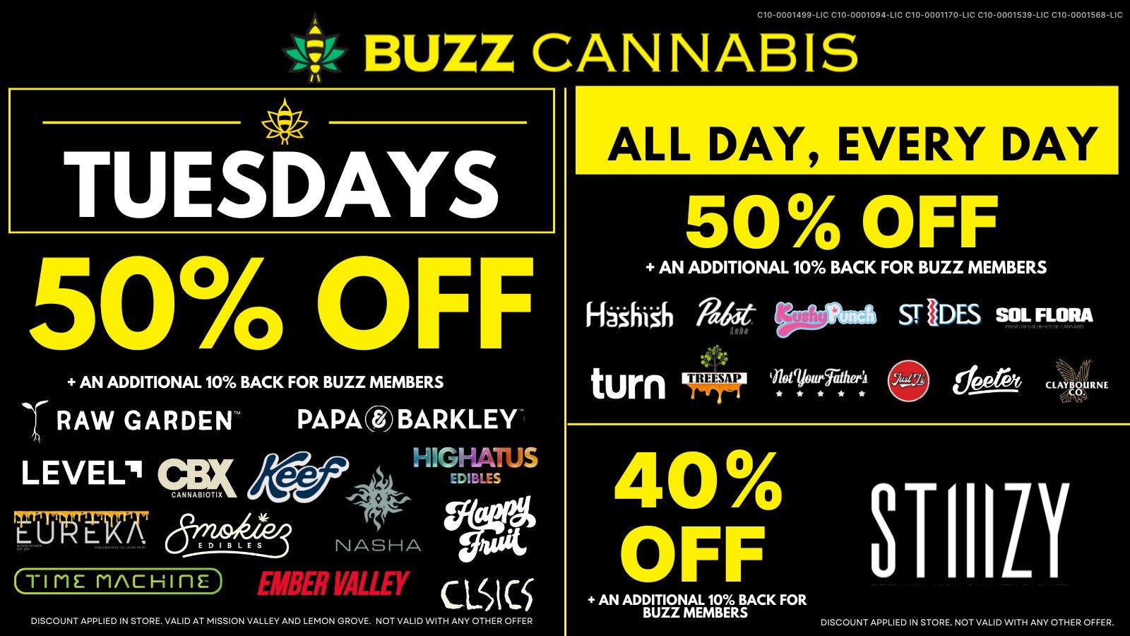 Buzz - Sorrento Valley Tuesday Deals at BUZZ