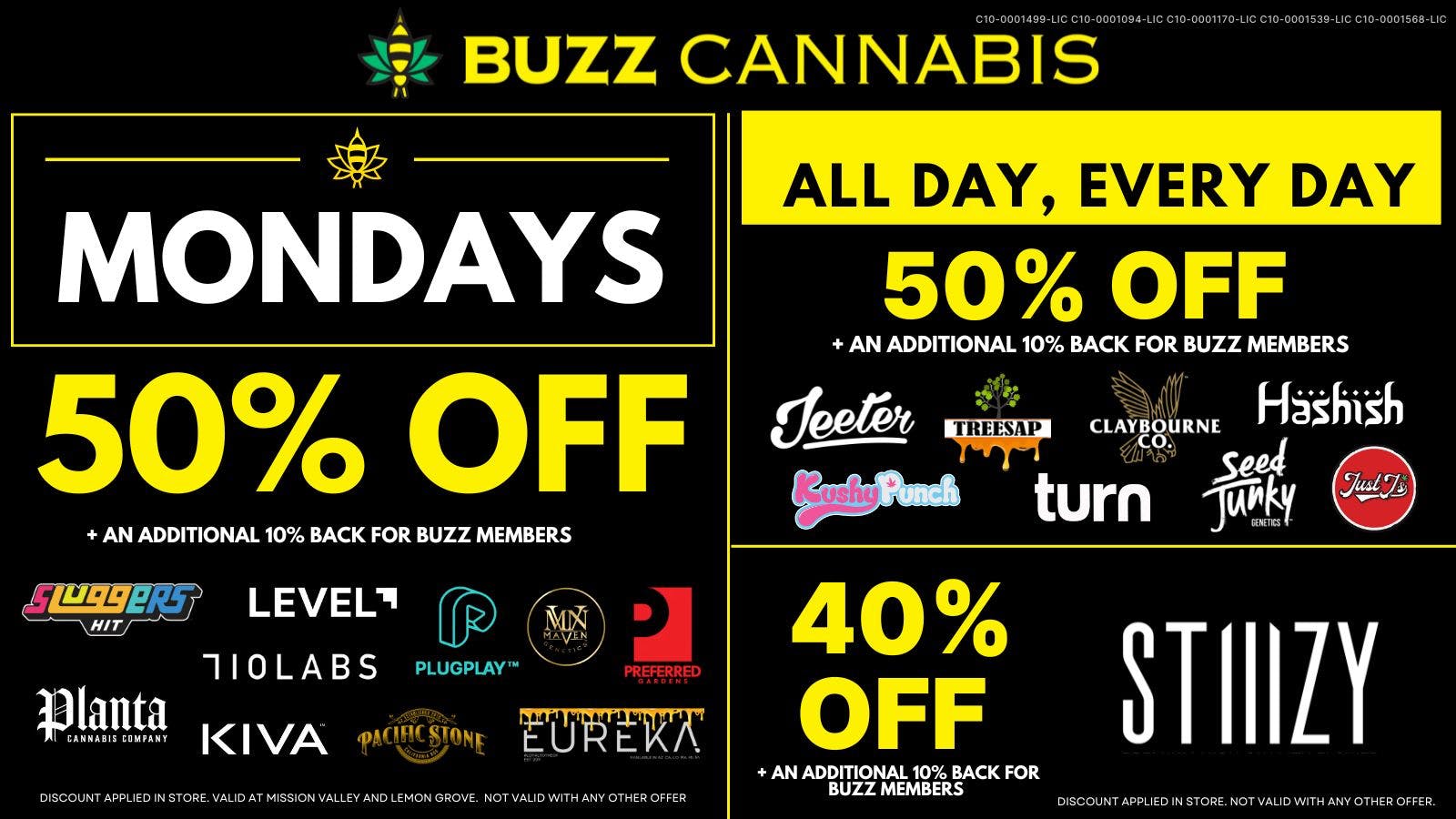 Buzz - Sorrento Valley Monday Deals at BUZZ