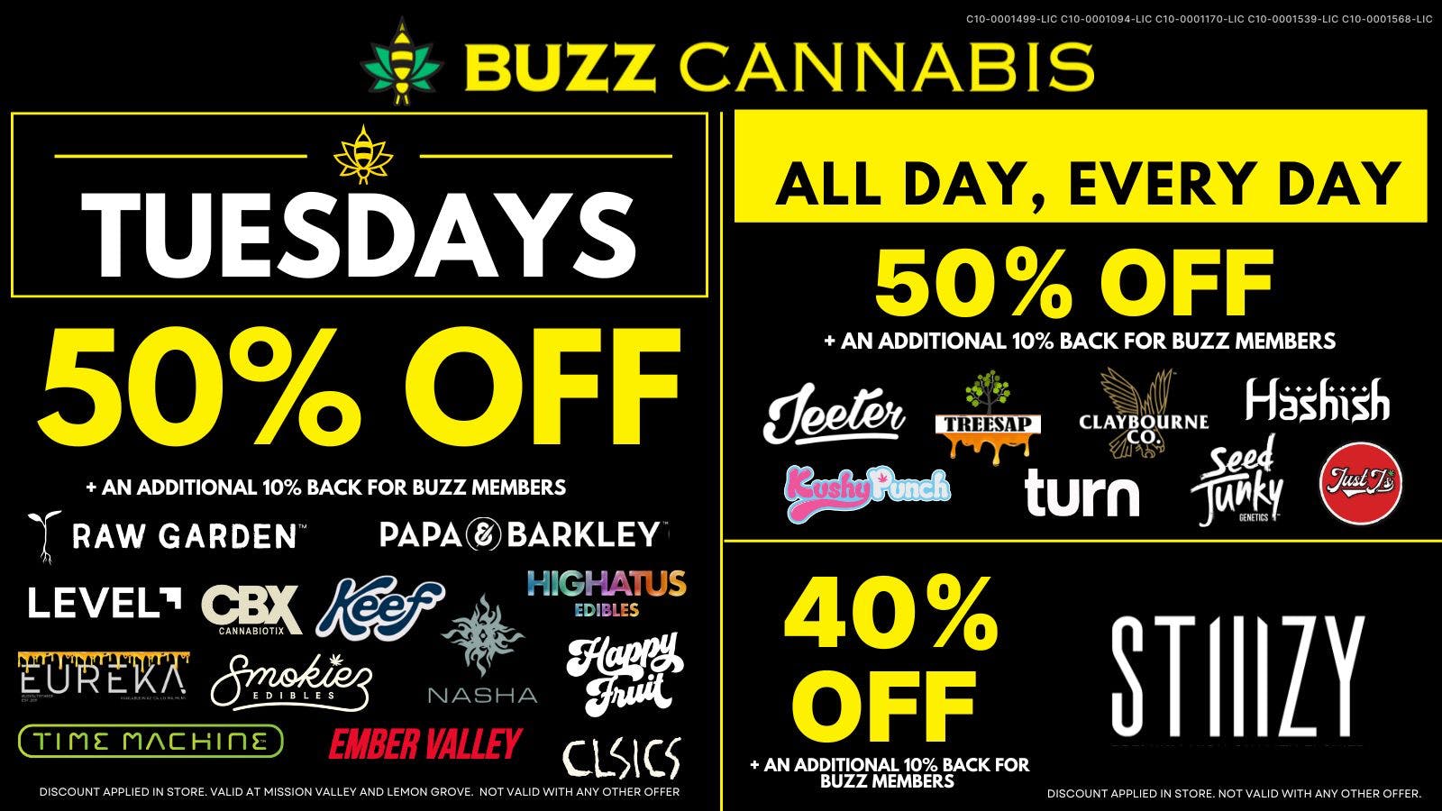 Buzz - Sorrento Valley Tuesday Deals at BUZZ
