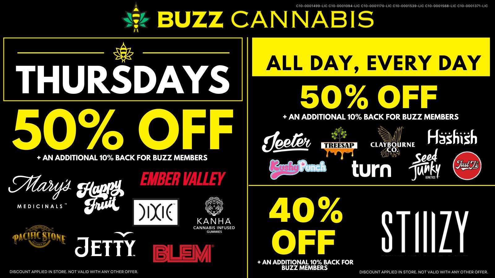 Buzz Cannabis - Wildomar Thursday Deals at BUZZ