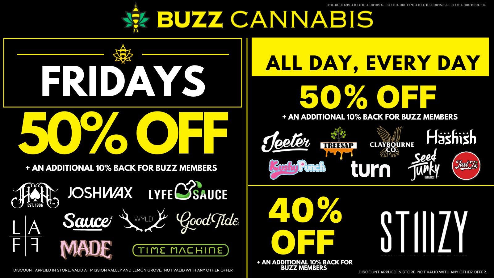 Buzz - Mission Valley Friday Deals at BUZZ Mission Valley