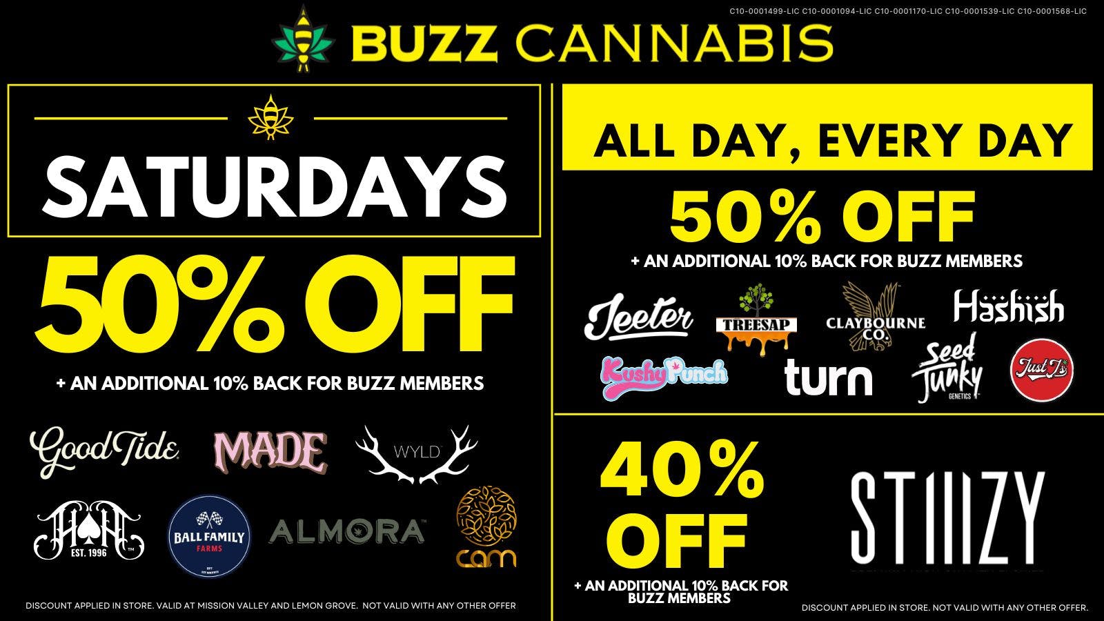 Buzz - La Mesa Saturday Deals at BUZZ