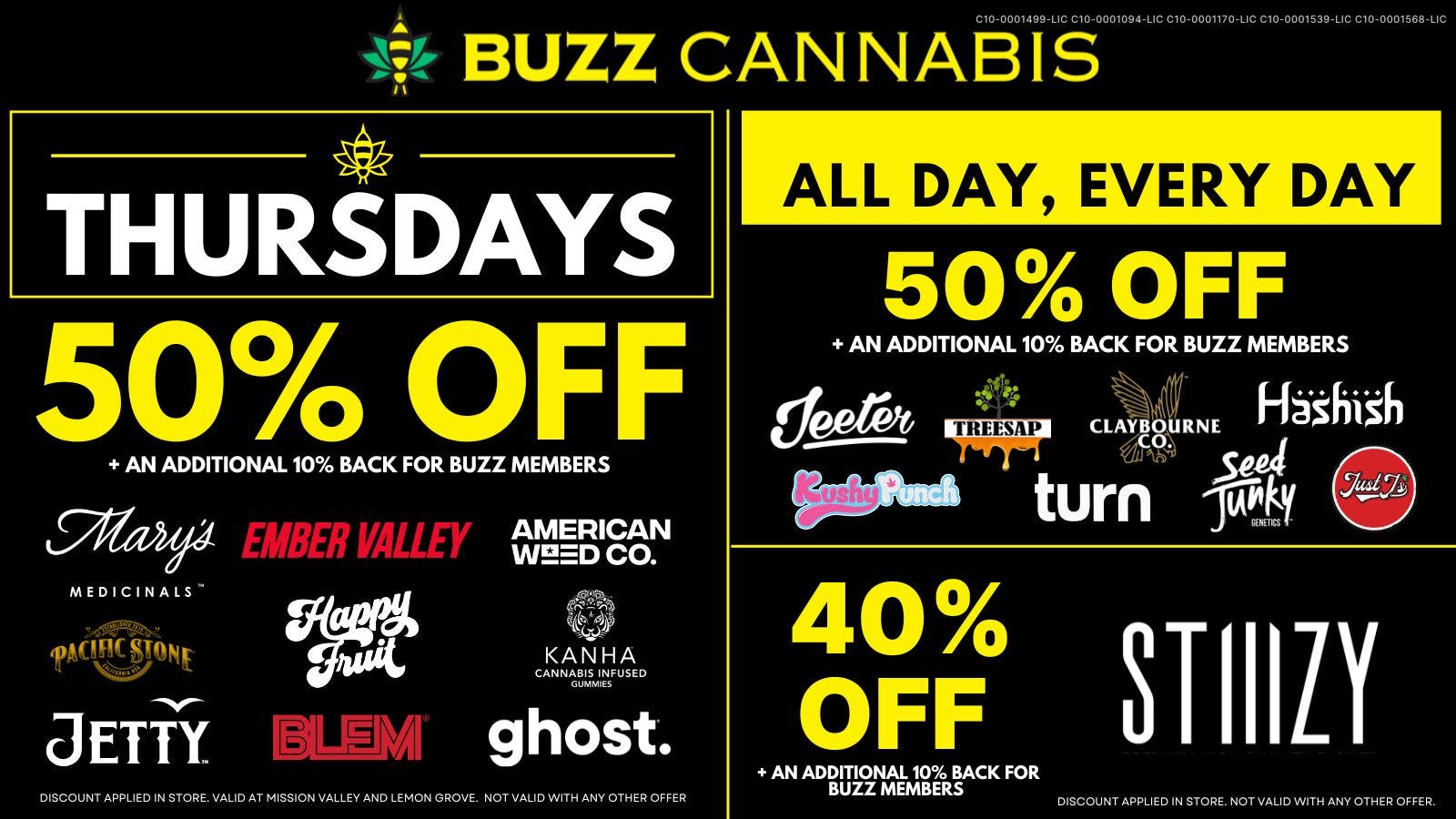 Buzz - Mission Valley Thursday Deals BUZZ Mission Valley