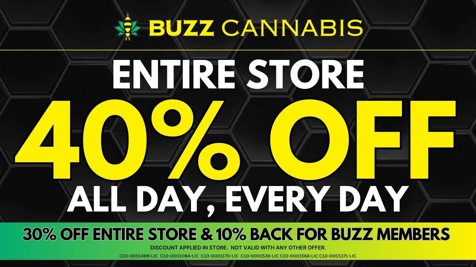 Buzz Cannabis - Santee BUZZ Cannabis 40% OFF