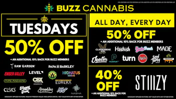 Buzz Cannabis- Lemon Grove Tuesday Deals at BUZZ