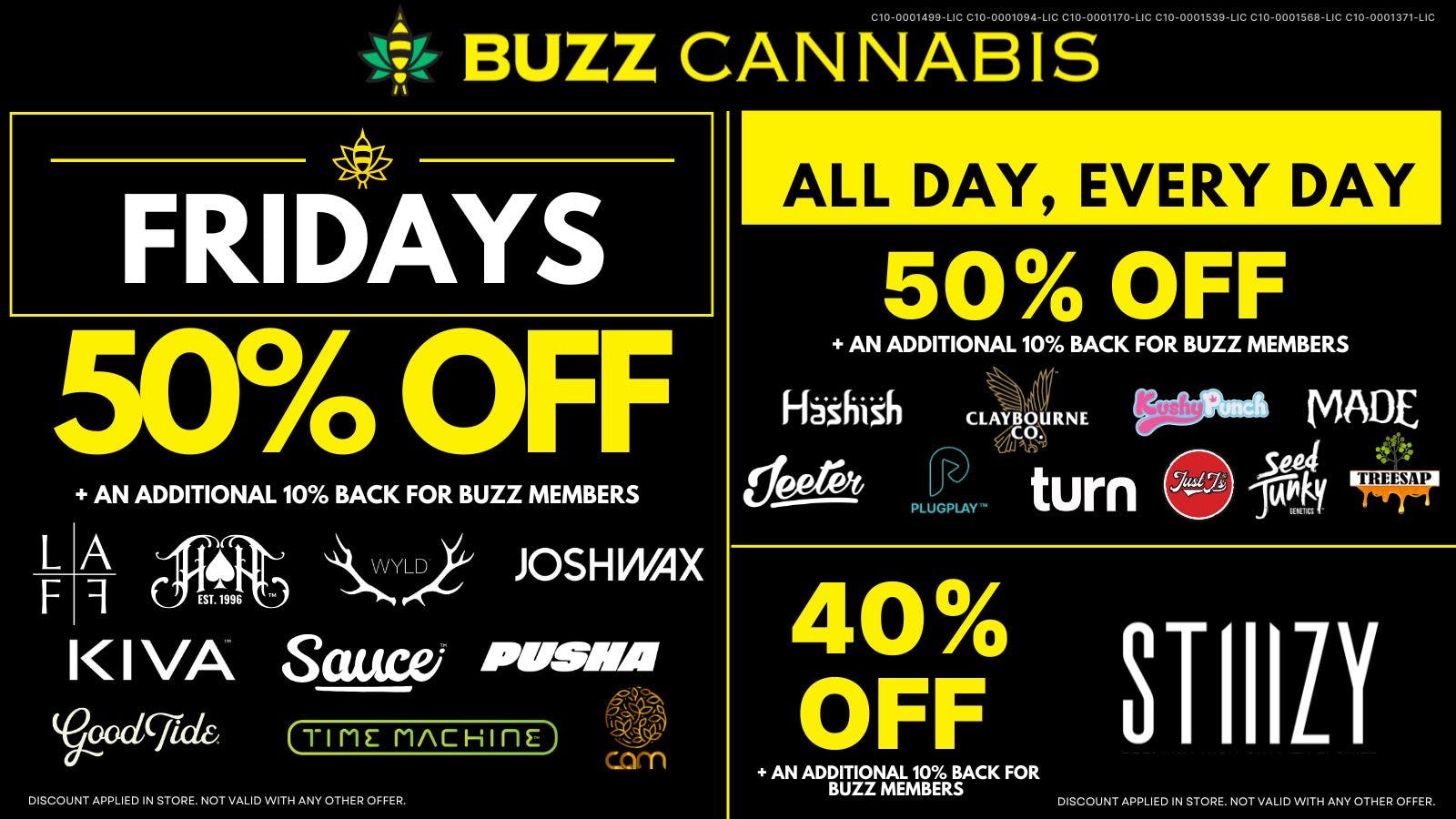 Buzz Cannabis- Lemon Grove Friday Deals at BUZZ