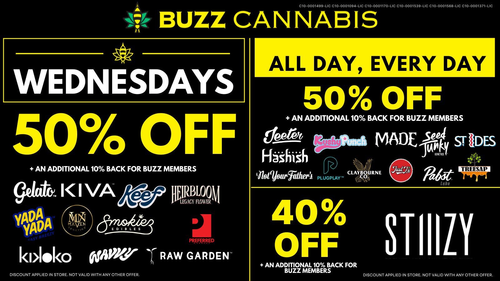 Buzz Cannabis - Mission Valley Wednesday Deals at BUZZ