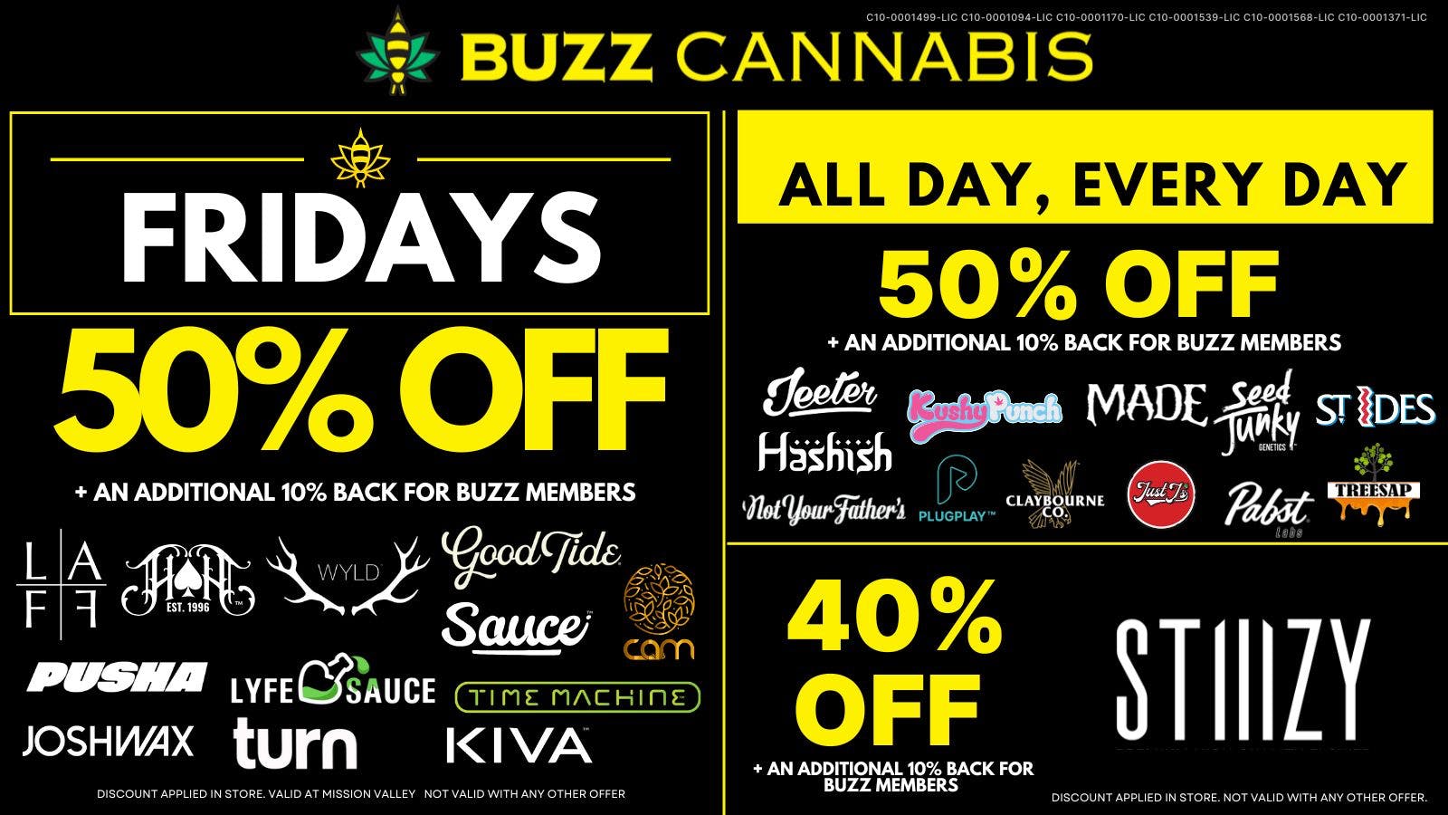 Buzz Cannabis - Wildomar Friday Deals at BUZZ