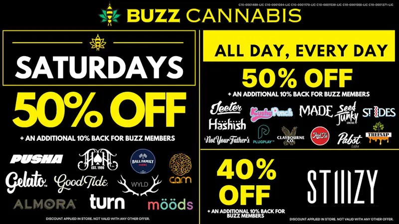 Buzz Cannabis - National City Saturday Deals at BUZZ