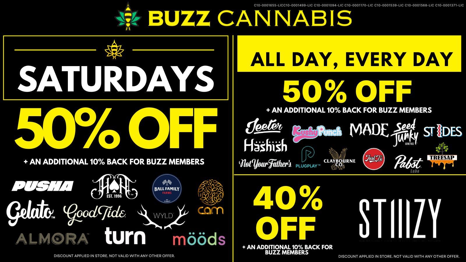 Buzz Cannabis - Sorrento Valley Saturday Deals at BUZZ