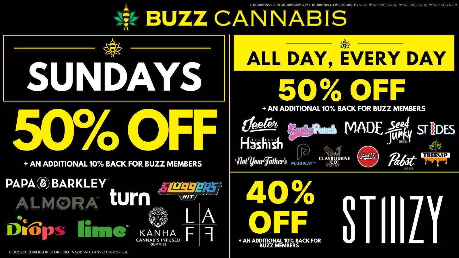 Buzz Cannabis - Santee Sunday Deals at BUZZ
