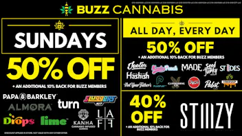 Buzz Cannabis - Santee Sunday Deals at BUZZ