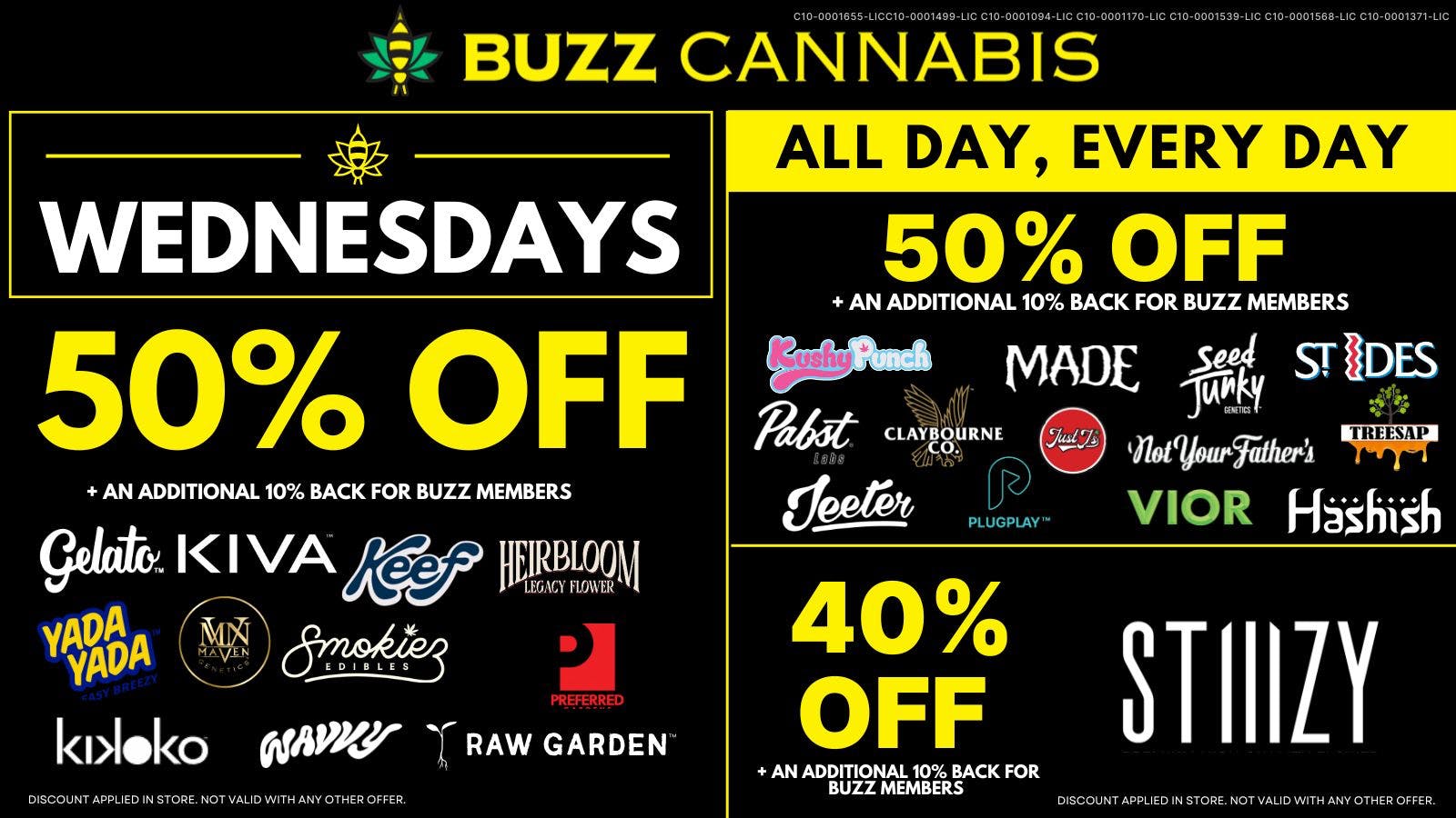 Buzz Cannabis- Lemon Grove Wednesday Deals at BUZZ