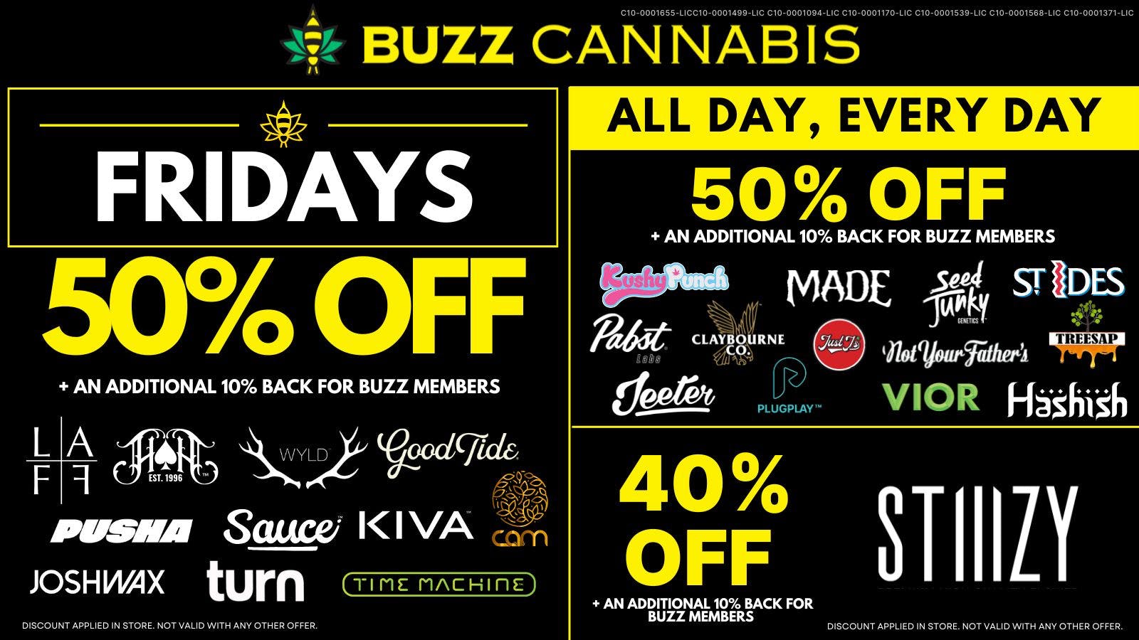 Buzz Cannabis- La Mesa Friday Deals at BUZZ