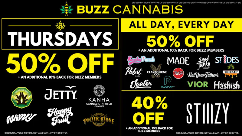 Buzz Cannabis - Santee Thursday Deals at BUZZ