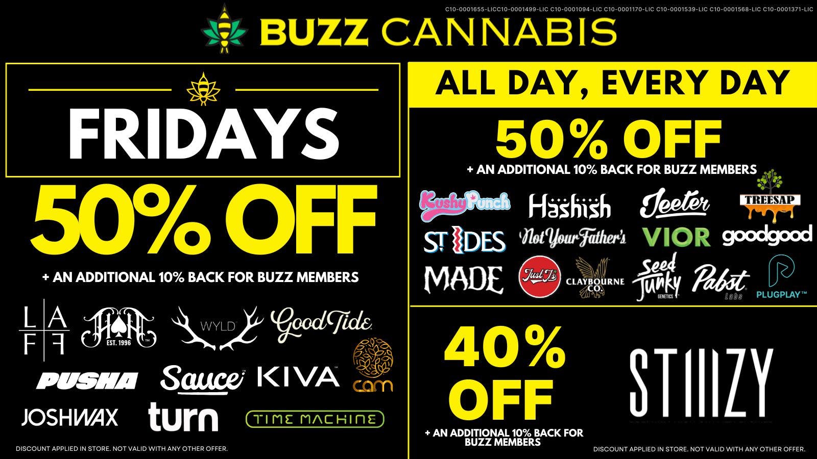 Buzz Cannabis- La Mesa Friday Deals at BUZZ