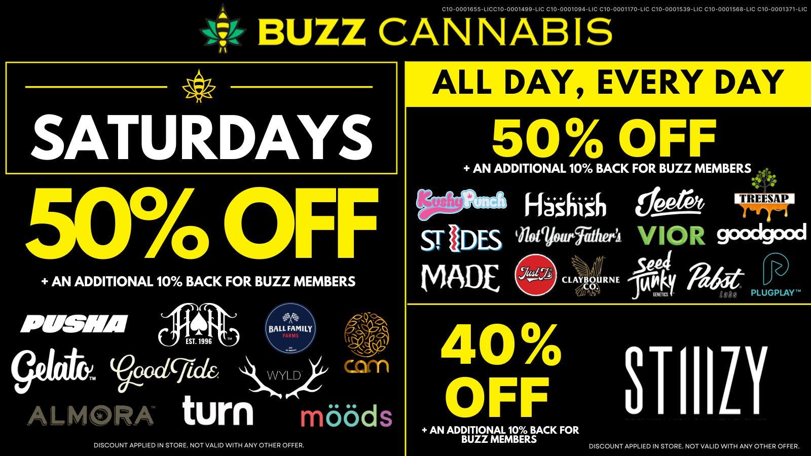 Buzz Cannabis - Wildomar Saturday Deals at BUZZ