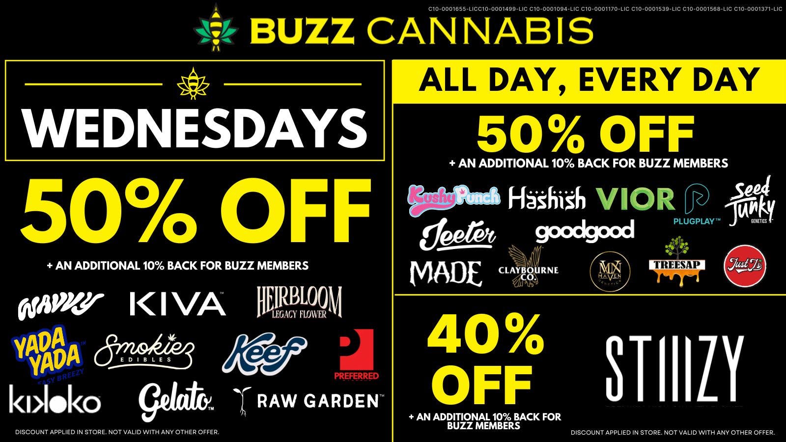 Buzz Cannabis - Mission Valley Wednesday Deals at BUZZ