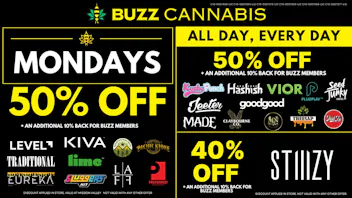 Buzz Cannabis - Mission Valley Monday Deals at BUZZ Mission Valley