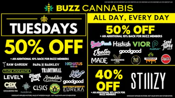 Buzz Cannabis - Mission Valley Tuesday Deals at BUZZ Mission Valley