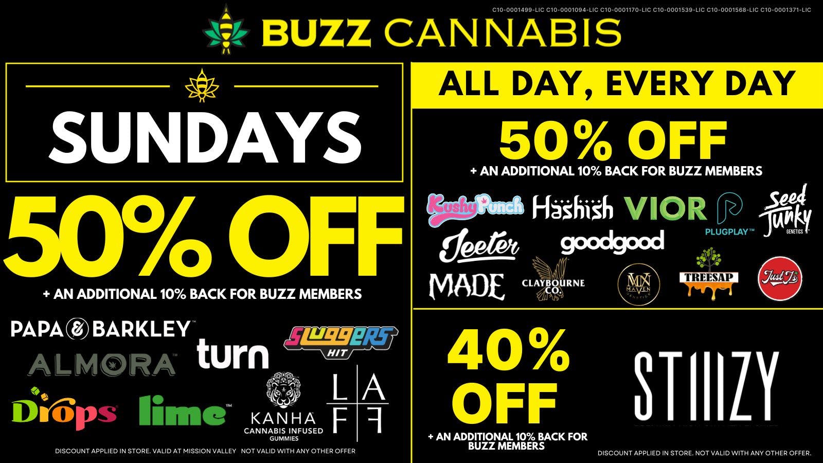 Buzz Cannabis - National City Sunday Deals at BUZZ