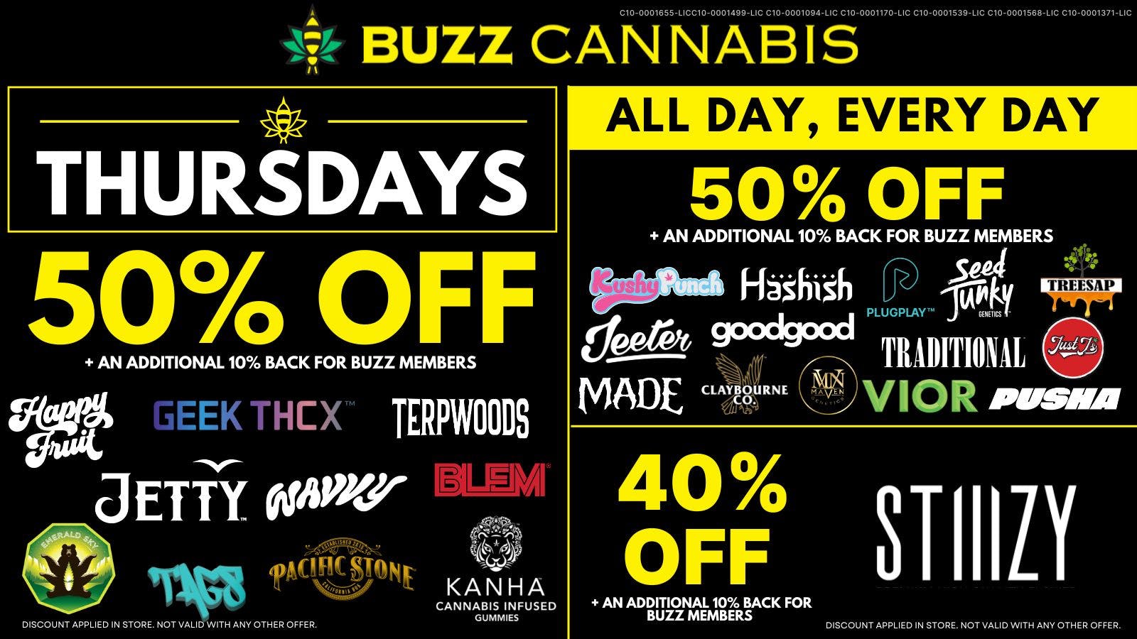 Buzz Cannabis - National City Thursday Deals at BUZZ