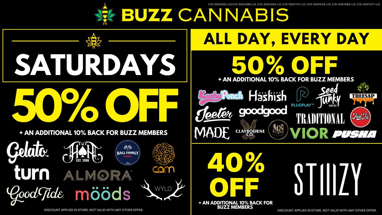 Buzz Cannabis - National City Saturday Deals at BUZZ