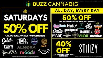 Buzz Cannabis- La Mesa Saturday Deals at BUZZ