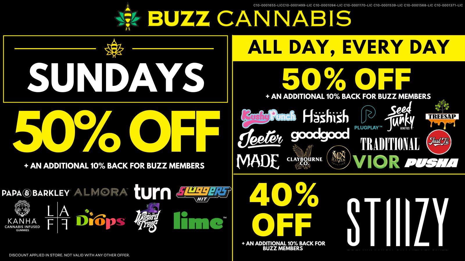 Buzz Cannabis - Sorrento Valley SUNDAY BUZZ Deals