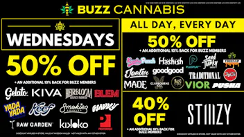 Buzz Cannabis- La Mesa Wednesday Deals at BUZZ