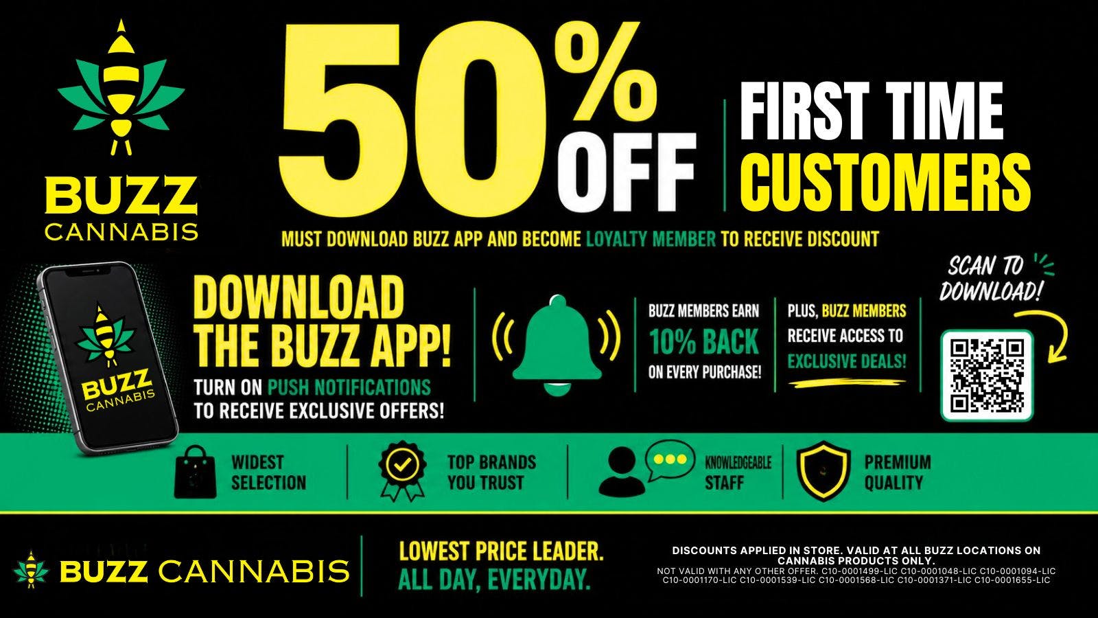 Buzz Cannabis - Wildomar 50% OFF First Time Customers