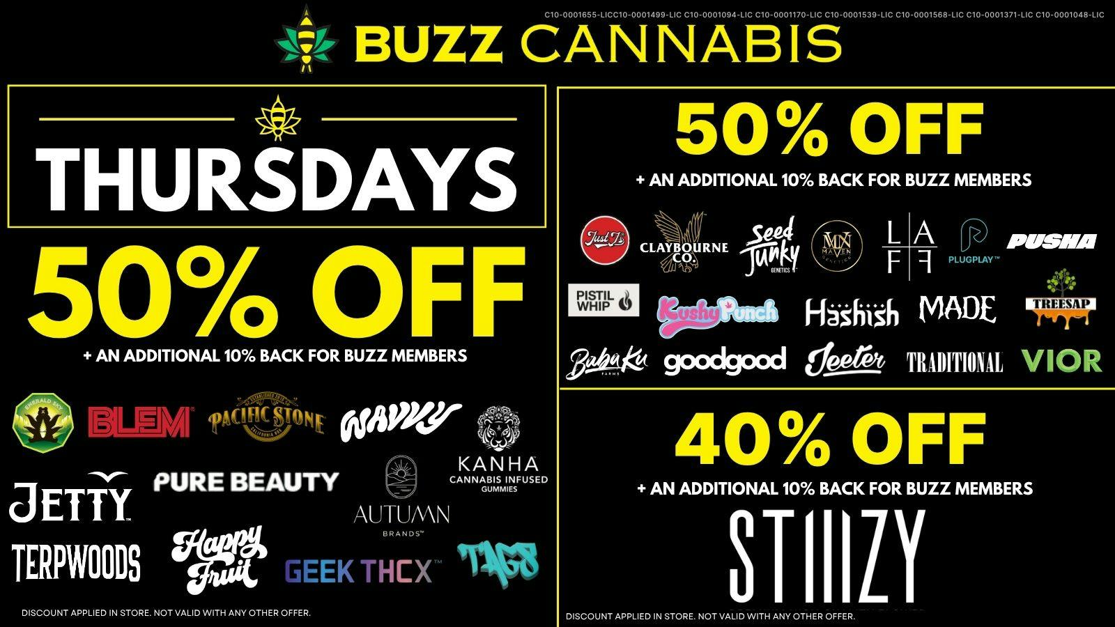 Buzz Cannabis - Santee Thursday Deals at BUZZ