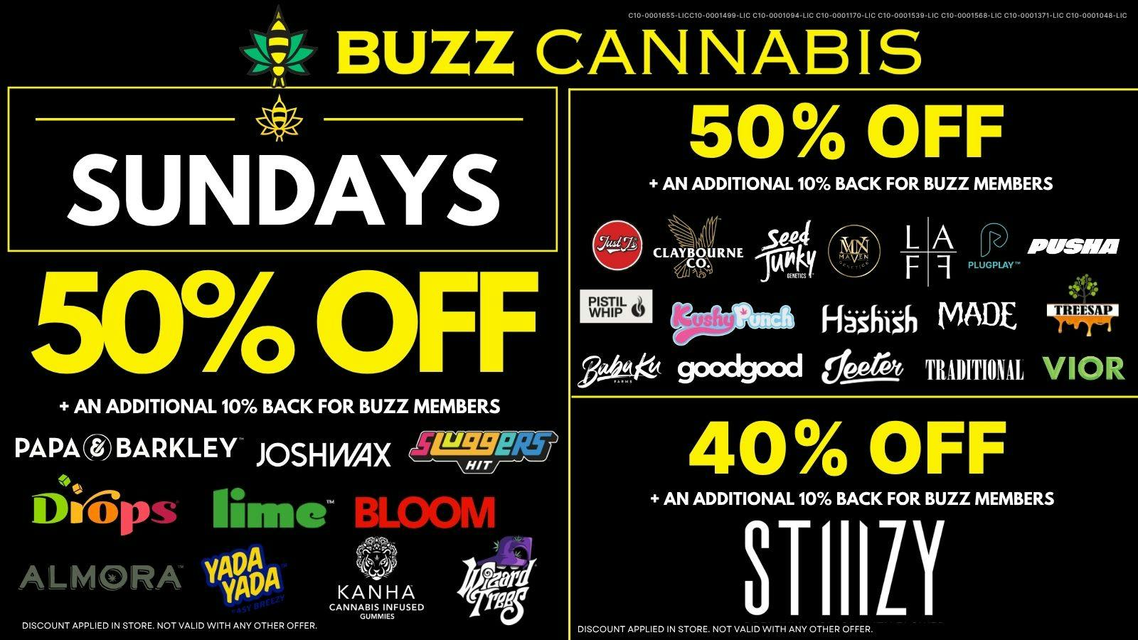 Buzz Cannabis - Wildomar SUNDAY BUZZ Deals