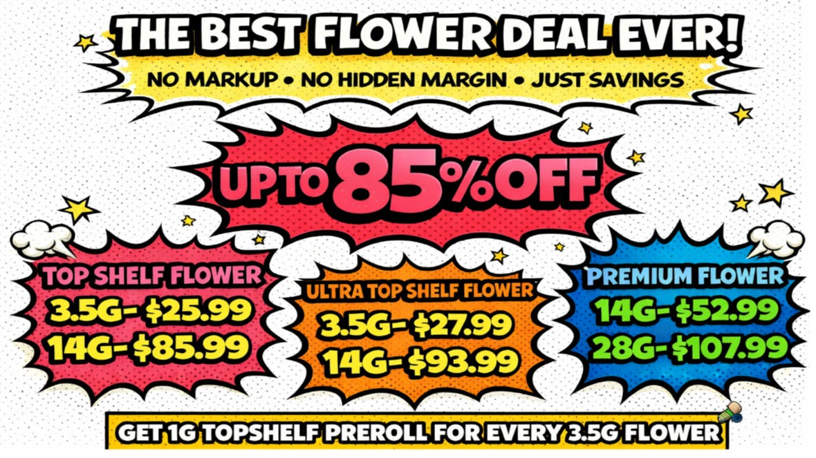 Doorhash Up to 85% OFF Flower — Based on Strain & Tier