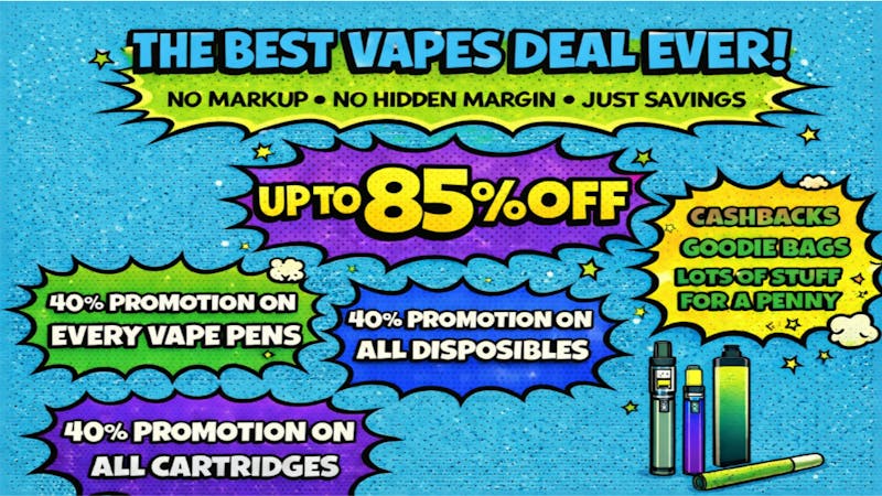 Doorhash 🌬️ENJOY UP TO 85% OFF + ALL VAPES PROMOTION🌬️