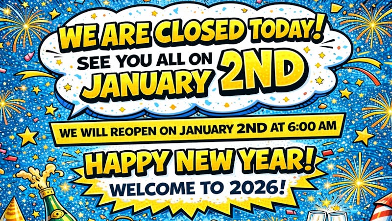 Doorhash WE WILL REOPEN ON JANUARY 2ND