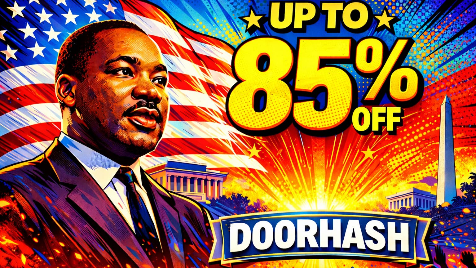 Doorhash Up to 85% Off Daily Deal + FTP 50% Crazy Deal.