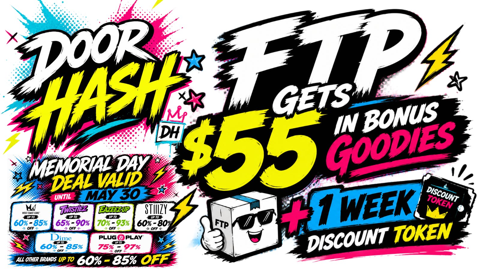 Doorhash FTP - $55 In Bonus Goodies + Week Token Code