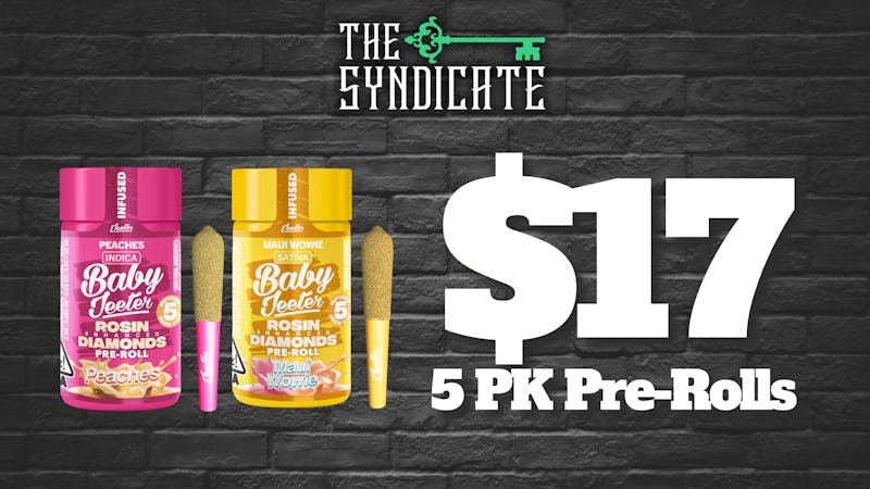 The Syndicate - Woodland Hills (SOCAL CO-OP) Jeeter – 5 PK Pre-Rolls - $17