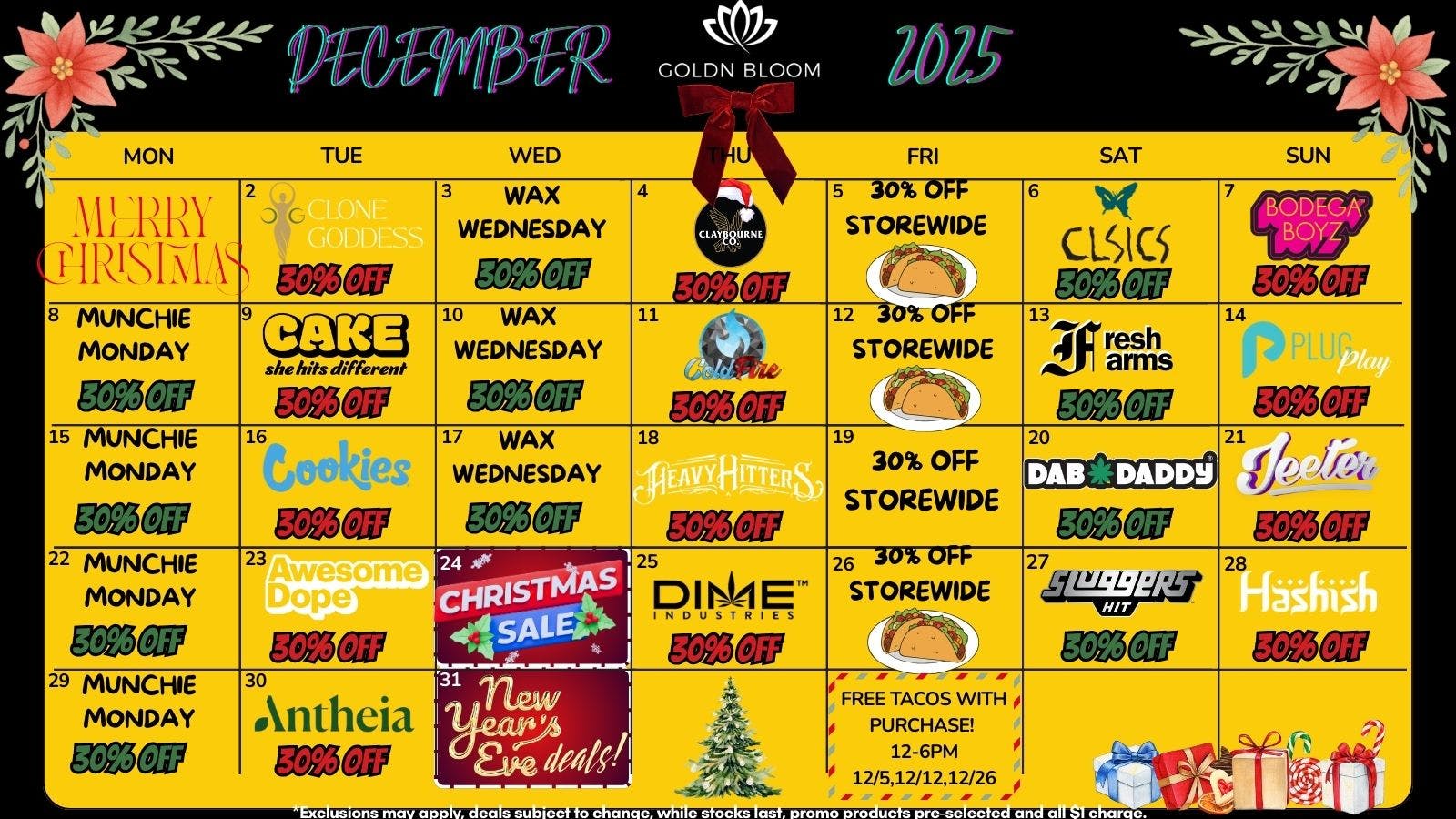 Goldn Bloom - Perris December Daily Deals