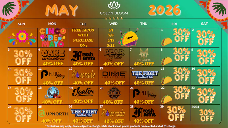 Goldn Bloom - Perris May Daily Deals at Goldn Bloom