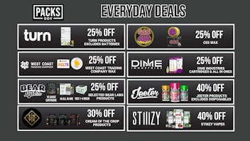 PACKS Weed Dispensary San Gabriel Valley EVERYDAY DEALS.