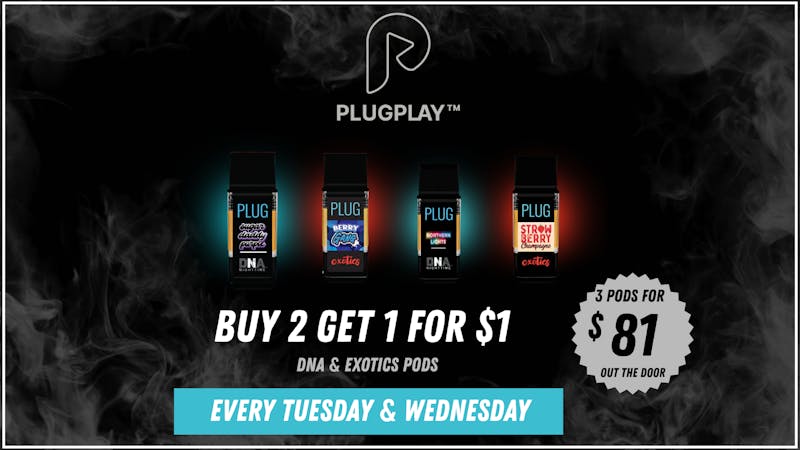 PACKS Weed Dispensary San Gabriel Valley PLUGPLAY 3 FOR $81 OUT THE DOOR