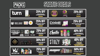 PACKS Weed Dispensary San Gabriel Valley STATIC DEALS @ PACKS SGV