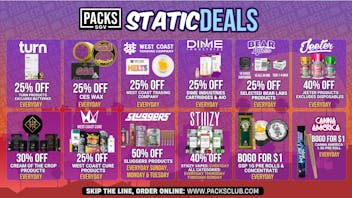PACKS Weed Dispensary San Gabriel Valley STATIC DEALS @ PACKS SGV